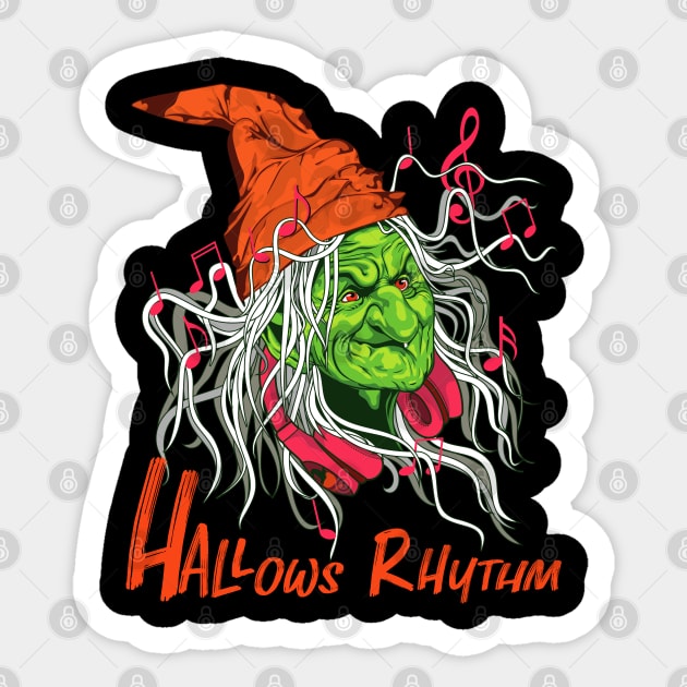 Halloween Grandma Witch Hallows Rhythm Sticker by PunnyPoyoShop